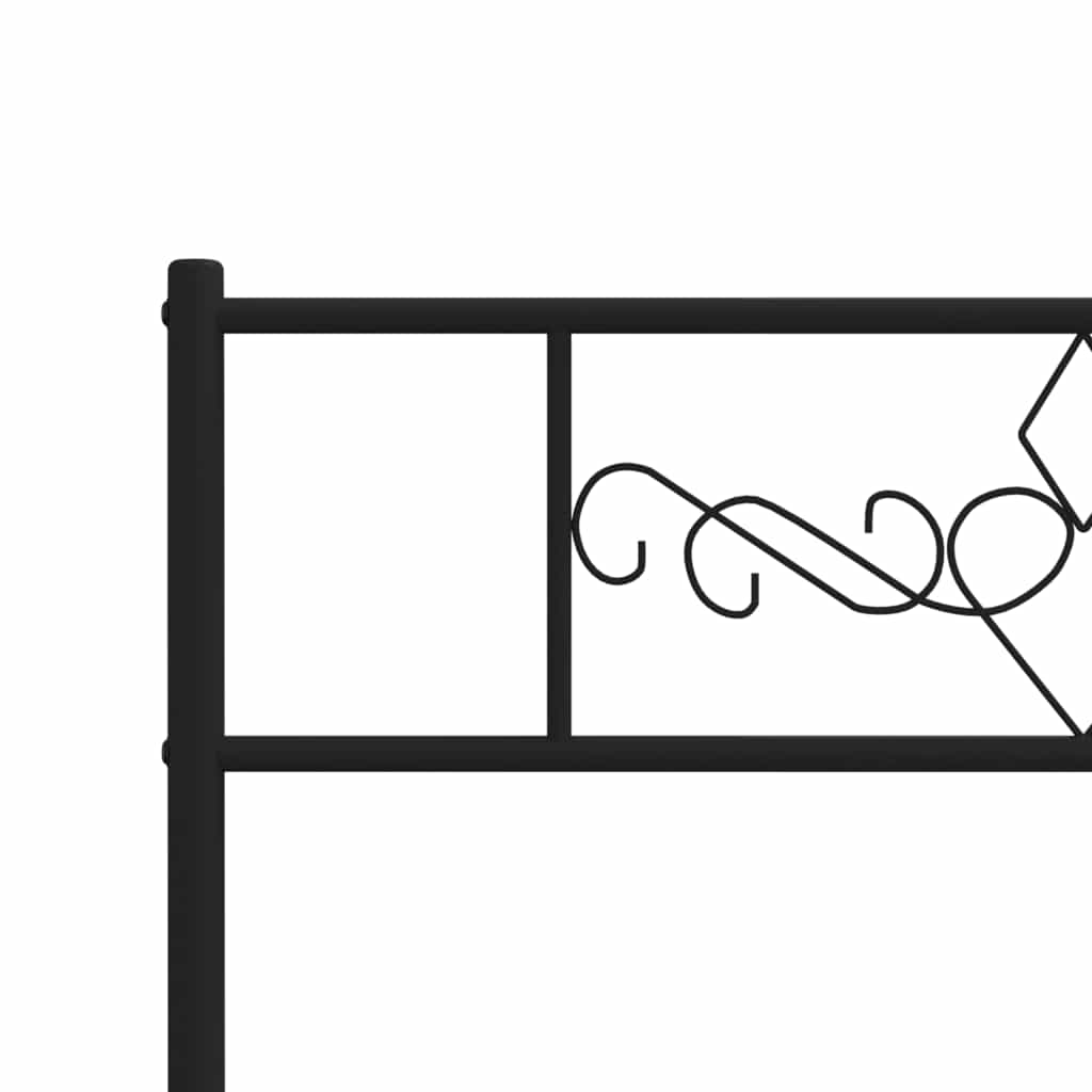 Bedframe met hoofd- en voeteneinde metaal zwart 100x190 cm is nu te koop bij PeponiXL, paradijselijk wonen!