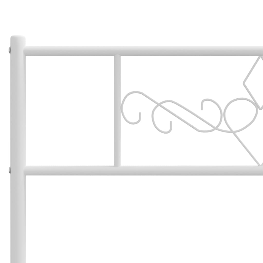 Bedframe met hoofdbord metaal wit 90x190 cm is nu te koop bij PeponiXL, paradijselijk wonen!