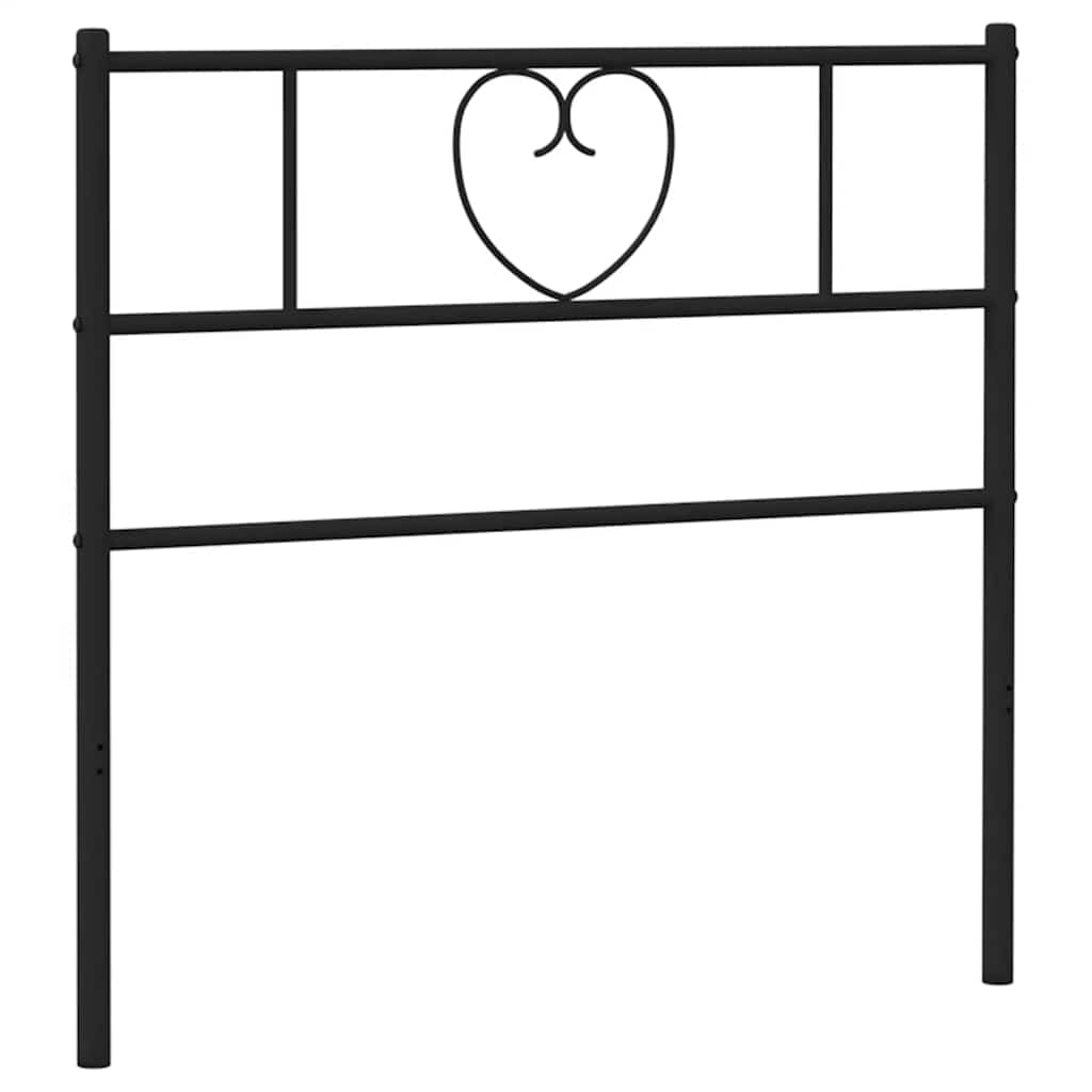 Vervangend hoofdbord 107 cm metaal zwart is nu te koop bij PeponiXL, paradijselijk wonen!