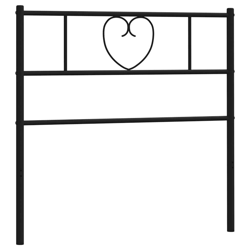 Vervangend hoofdbord 107 cm metaal zwart is nu te koop bij PeponiXL, paradijselijk wonen!