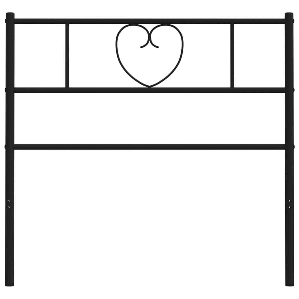 Vervangend hoofdbord 107 cm metaal zwart is nu te koop bij PeponiXL, paradijselijk wonen!