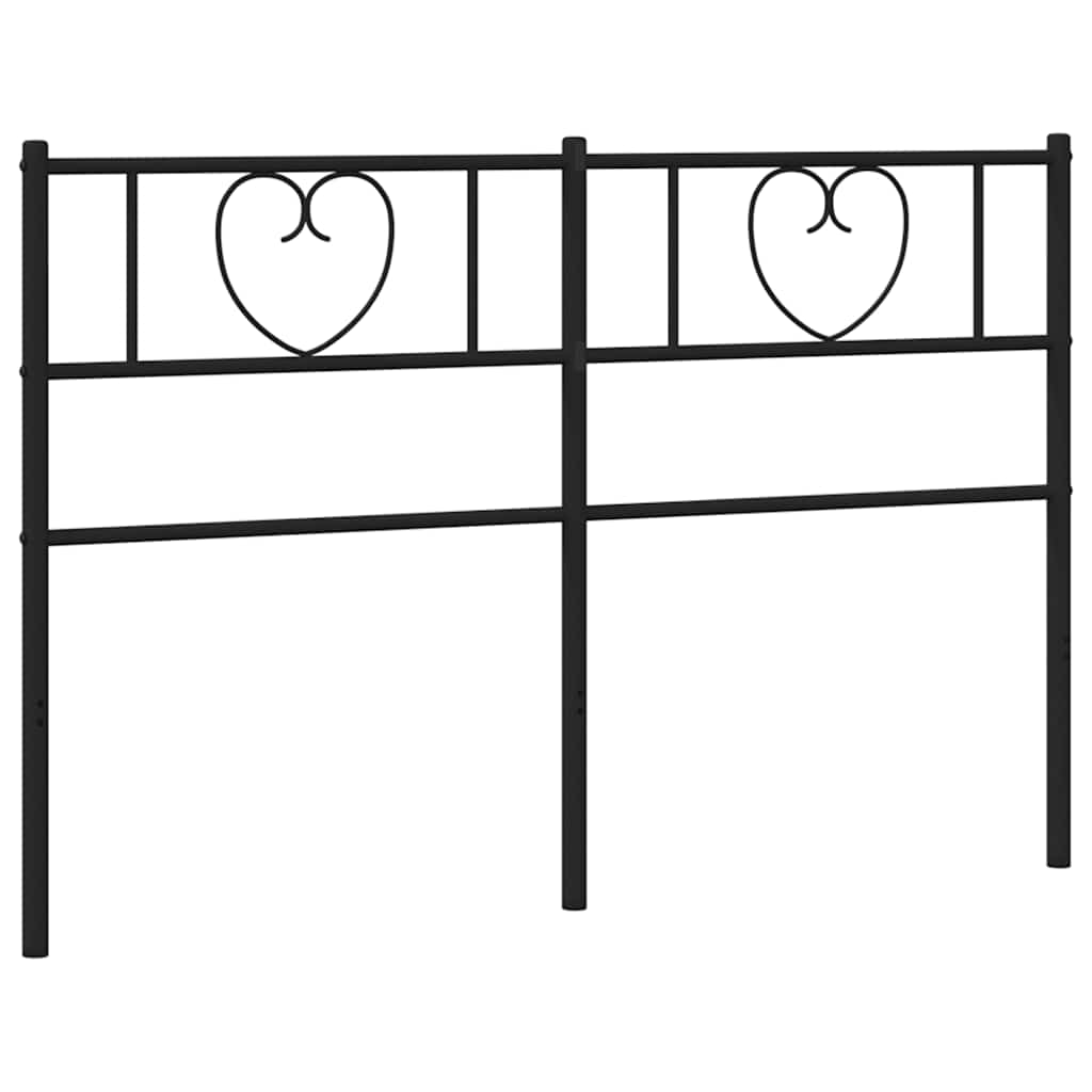 Vervangend hoofdbord 140 cm metaal zwart is nu te koop bij PeponiXL, paradijselijk wonen!