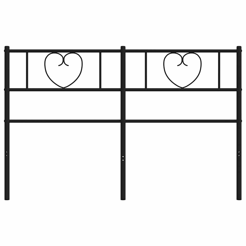 Vervangend hoofdbord 140 cm metaal zwart is nu te koop bij PeponiXL, paradijselijk wonen!