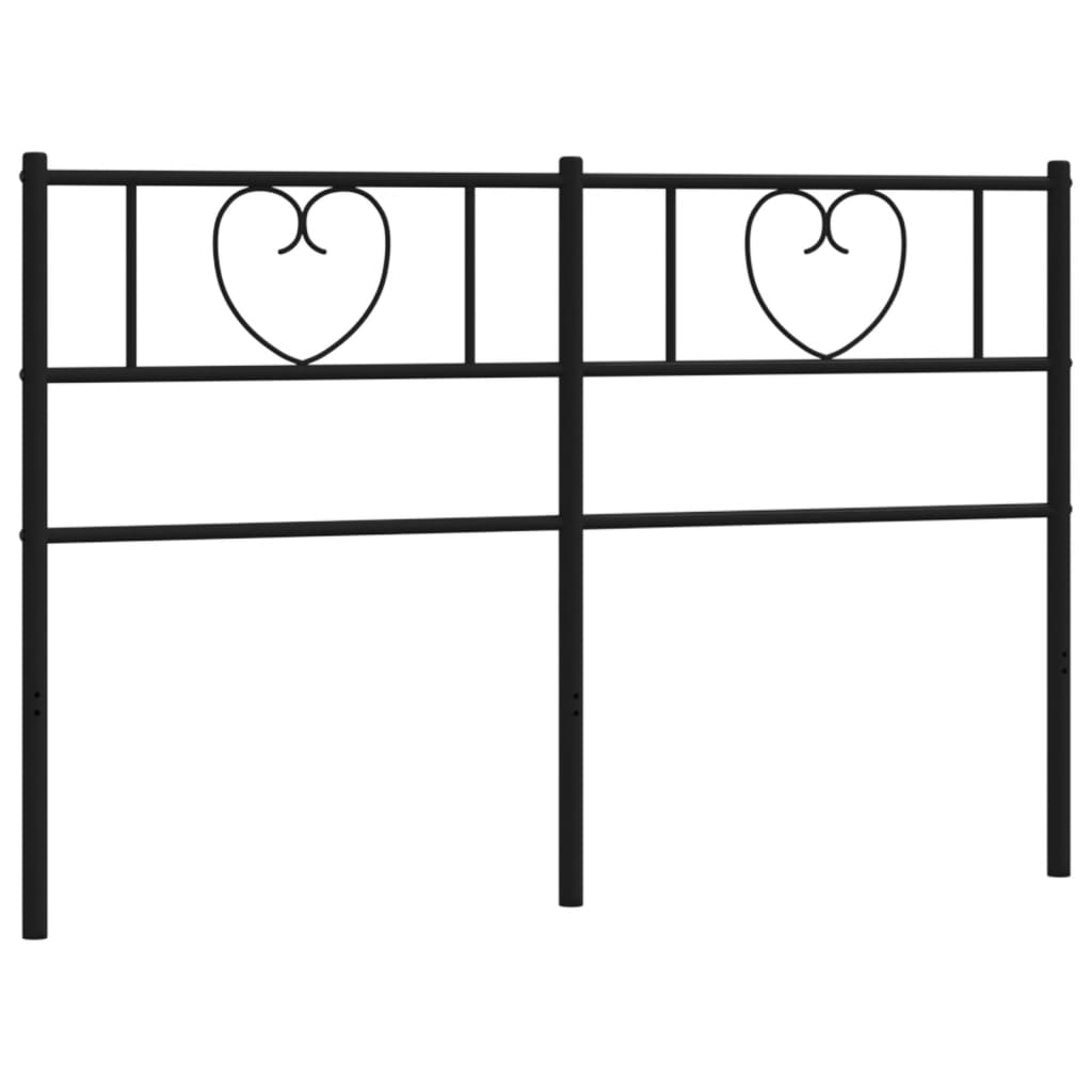 Vervangend hoofdbord 150 cm metaal zwart is nu te koop bij PeponiXL, paradijselijk wonen!
