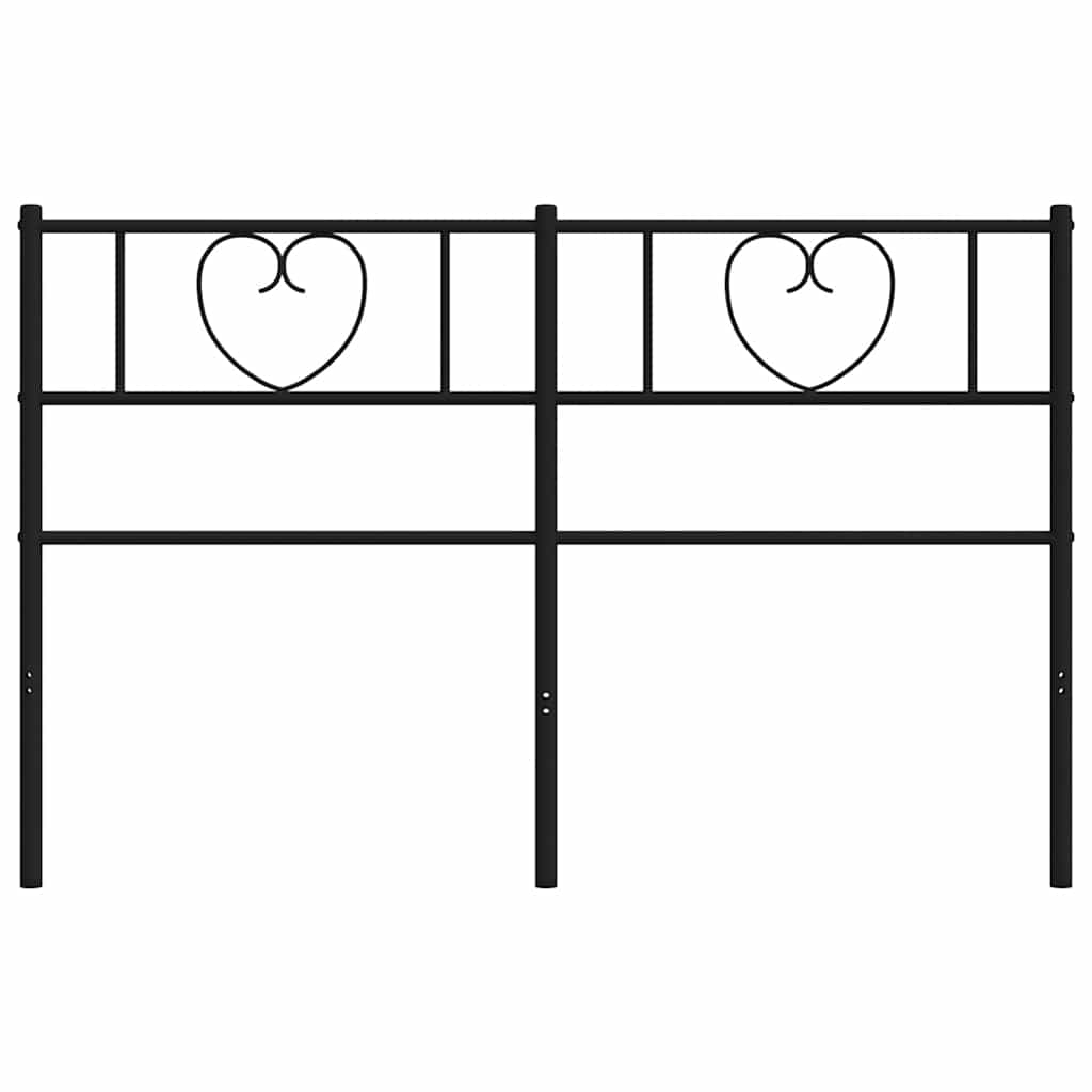 Vervangend hoofdbord 150 cm metaal zwart is nu te koop bij PeponiXL, paradijselijk wonen!