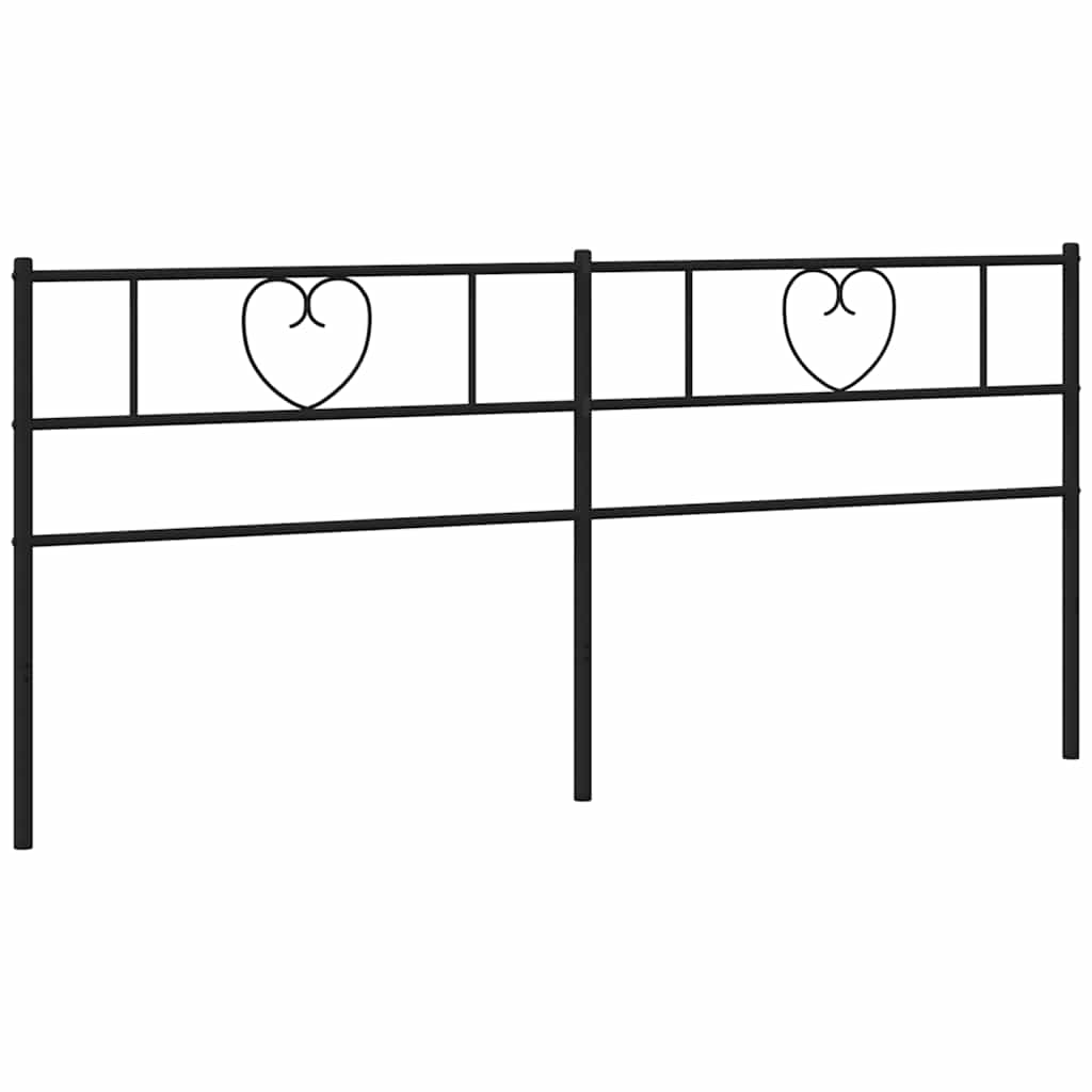 Vervangend hoofdbord 200 cm metaal zwart is nu te koop bij PeponiXL, paradijselijk wonen!