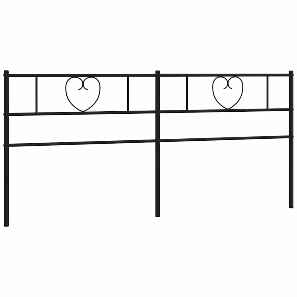 Vervangend hoofdbord 200 cm metaal zwart is nu te koop bij PeponiXL, paradijselijk wonen!