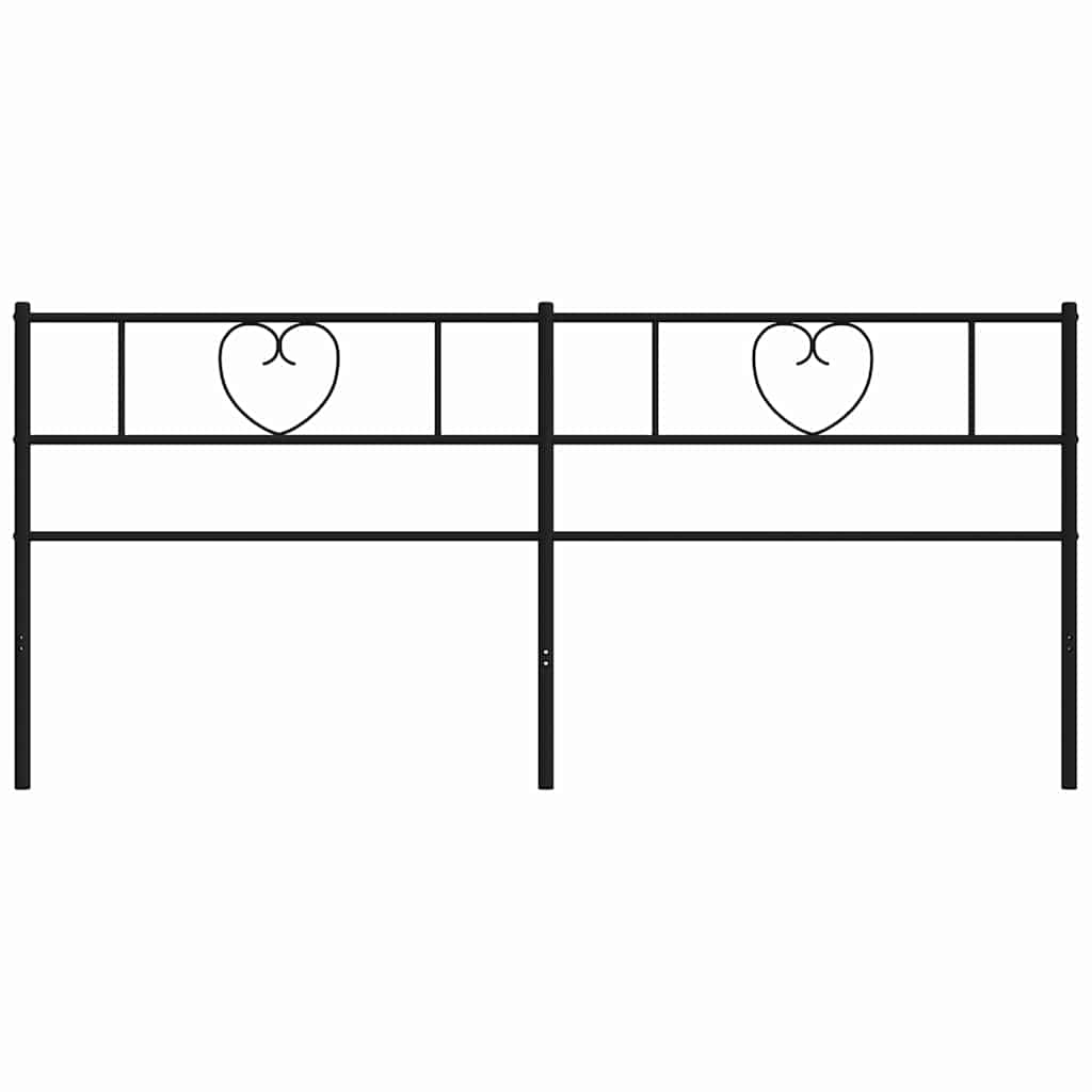 Vervangend hoofdbord 200 cm metaal zwart is nu te koop bij PeponiXL, paradijselijk wonen!