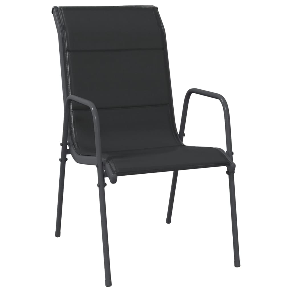 9-delige Tuinset textileen en staal zwart is nu te koop bij PeponiXL, paradijselijk wonen!