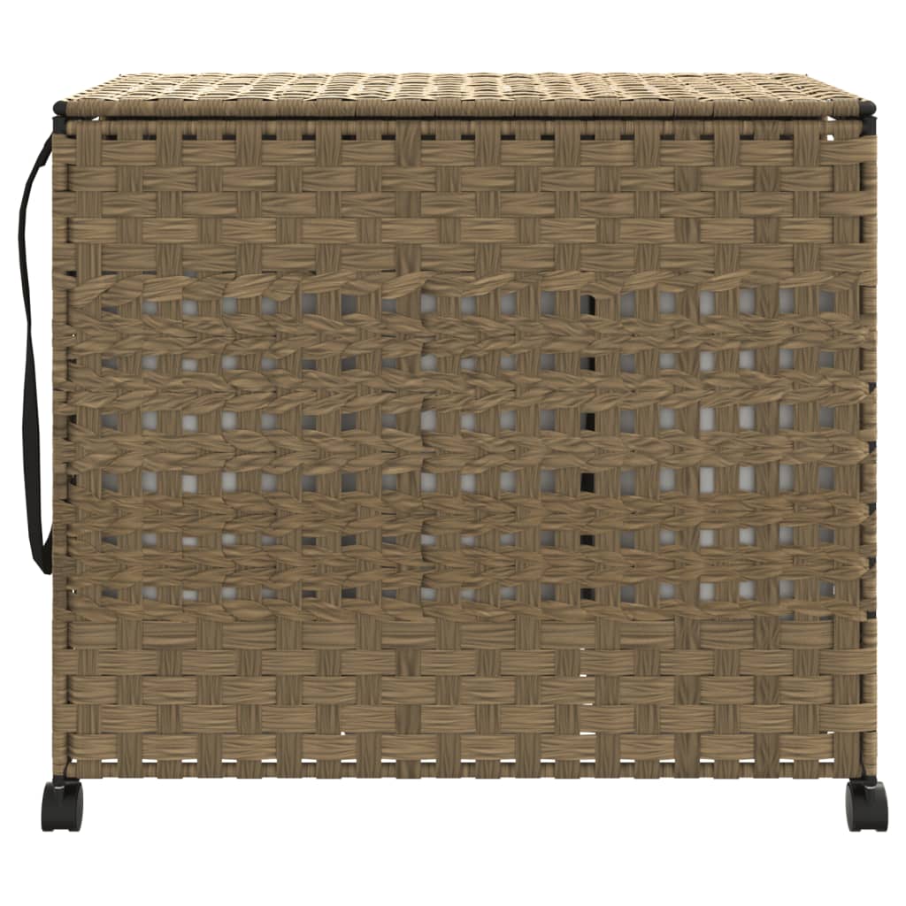 Wasmand op wielen 66x35x60 cm rattan is nu te koop bij PeponiXL, paradijselijk wonen!