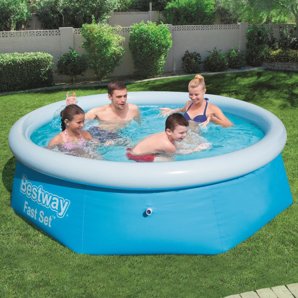 Bestway Fast Set Zwembad opblaasbaar rond 244x66 cm is nu te koop bij PeponiXL, paradijselijk wonen!