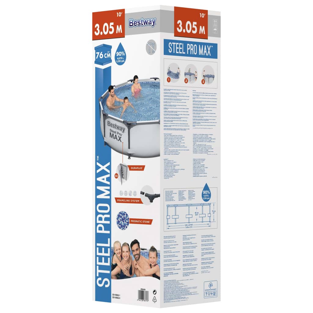 Bestway Steel Pro MAX Zwembadset 305x76 cm is nu te koop bij PeponiXL, paradijselijk wonen!