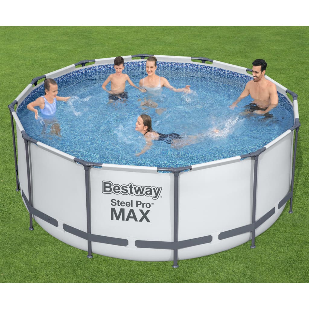 Bestway Steel Pro MAX Zwembadset rond 366x122 cm is nu te koop bij PeponiXL, paradijselijk wonen!