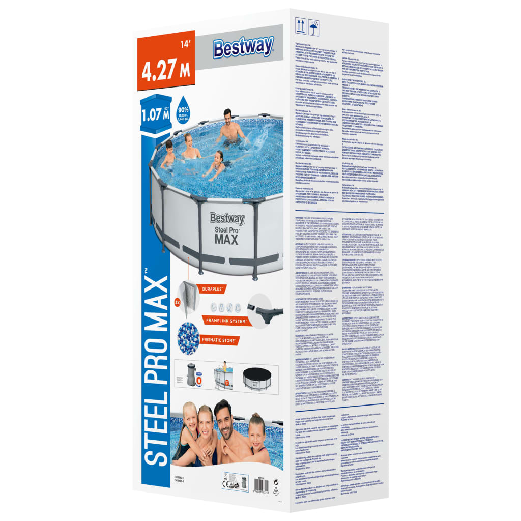 Bestway Steel Pro MAX Zwembadset 427x107 cm is nu te koop bij PeponiXL, paradijselijk wonen!