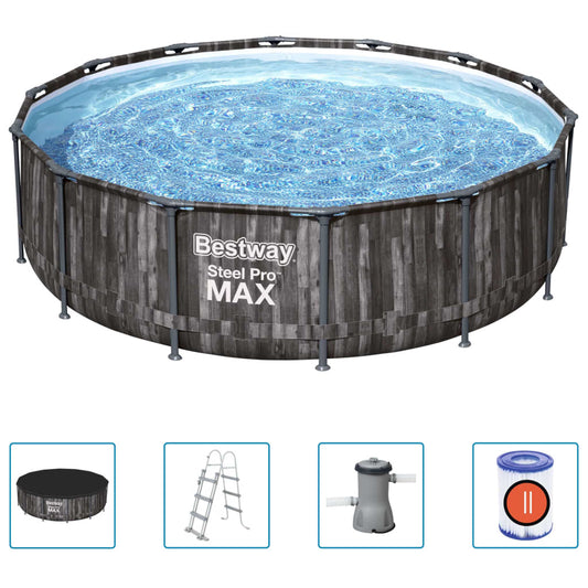 Bestway Steel Pro MAX Zwembadset rond 427x107 cm is nu te koop bij PeponiXL, paradijselijk wonen!