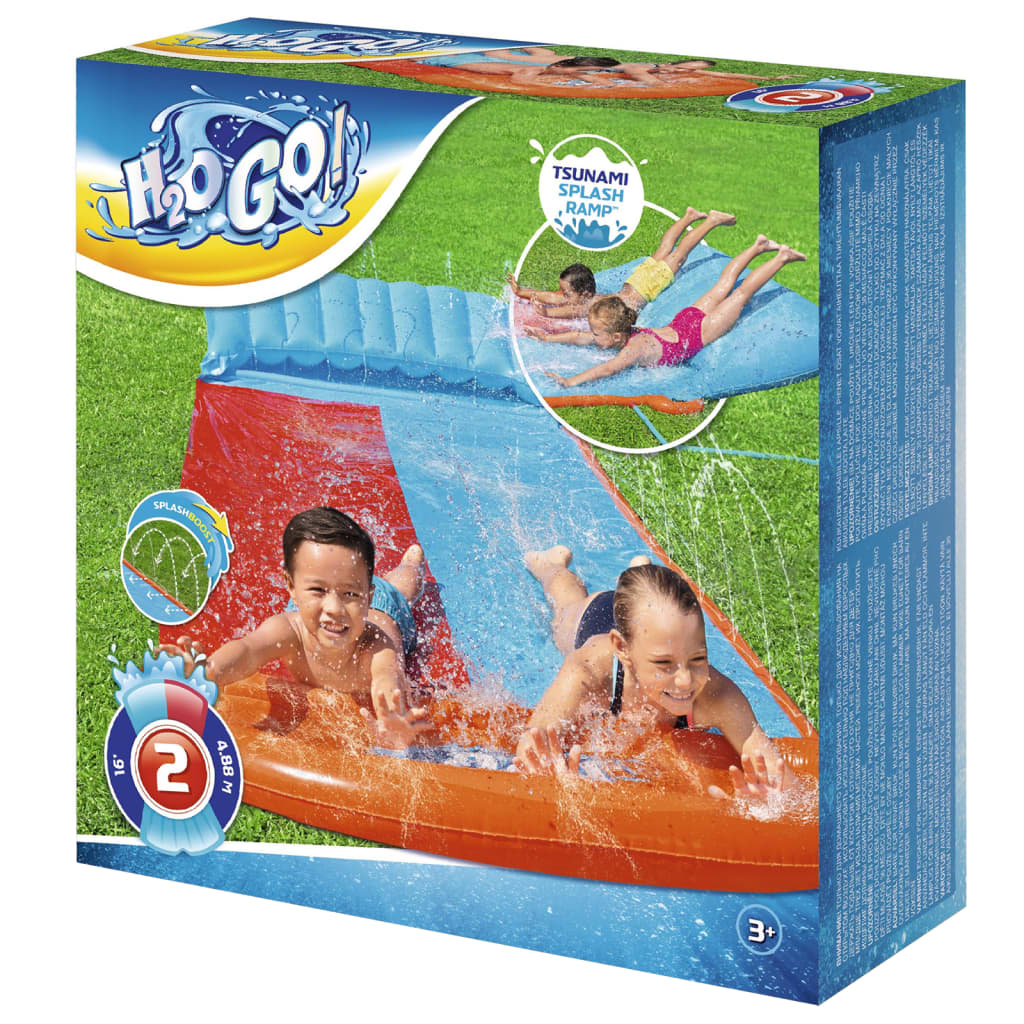 Bestway H2OGO Buikschuifbaan Tsunami Splash Ramp dubbel is nu te koop bij PeponiXL, paradijselijk wonen!