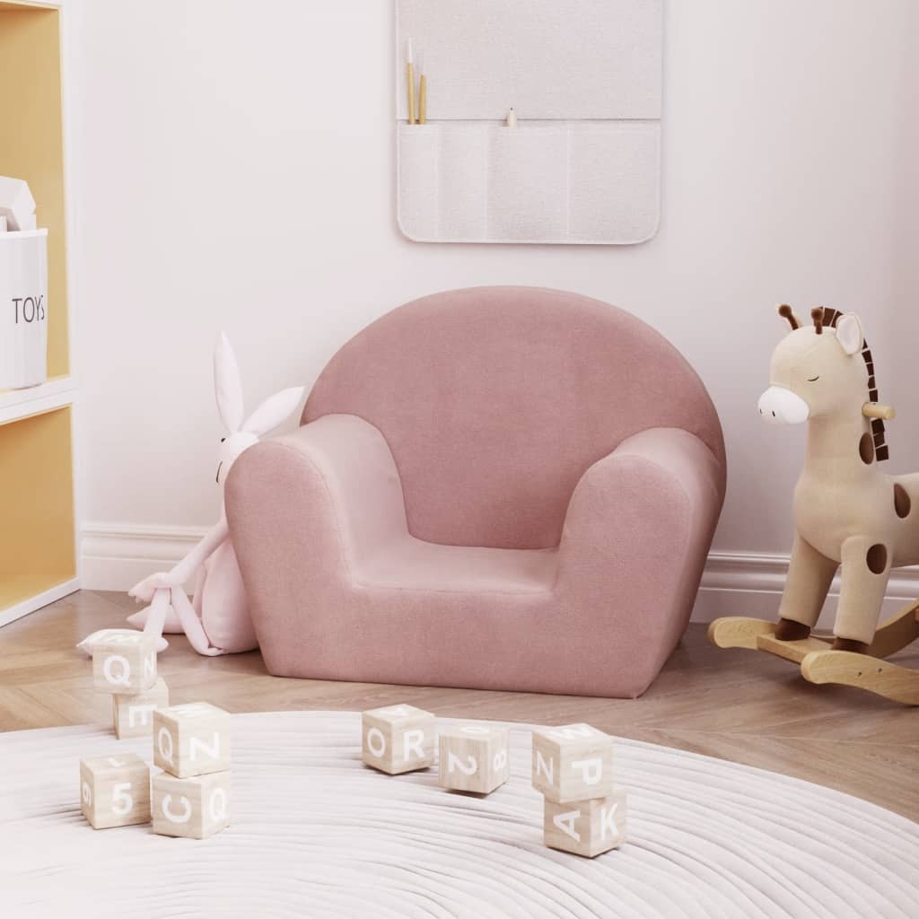Kinderbank Roze Zacht Pluche is nu te koop bij PeponiXL, paradijselijk wonen!