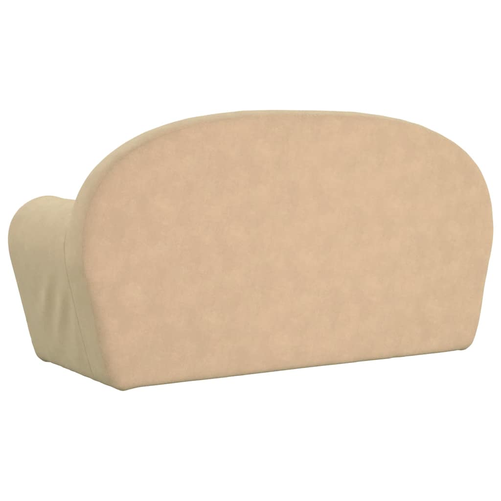 Kinderbank 2-zits zacht pluche crèmekleurig is nu te koop bij PeponiXL, paradijselijk wonen!