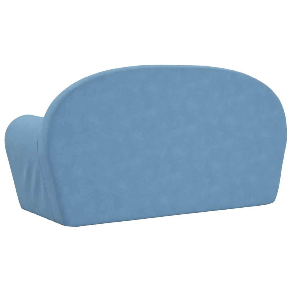 Kinderbank 2-zits zacht pluche blauw is nu te koop bij PeponiXL, paradijselijk wonen!