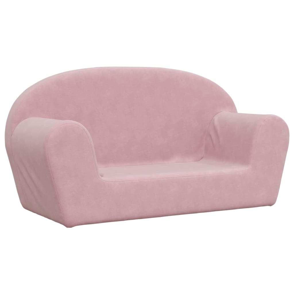 Kinderbank 2-zits zacht pluche roze is nu te koop bij PeponiXL, paradijselijk wonen!