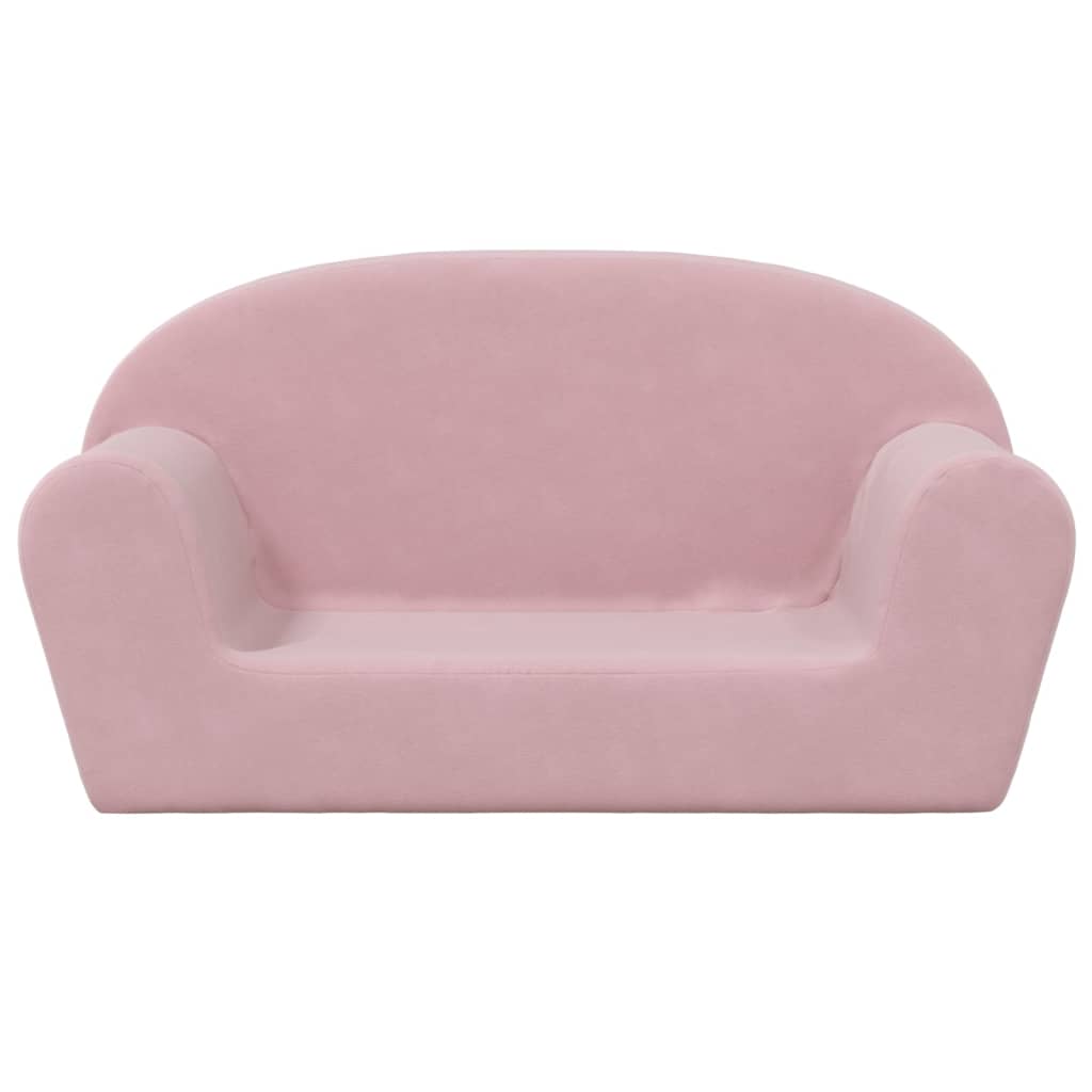 Kinderbank 2-zits zacht pluche roze is nu te koop bij PeponiXL, paradijselijk wonen!