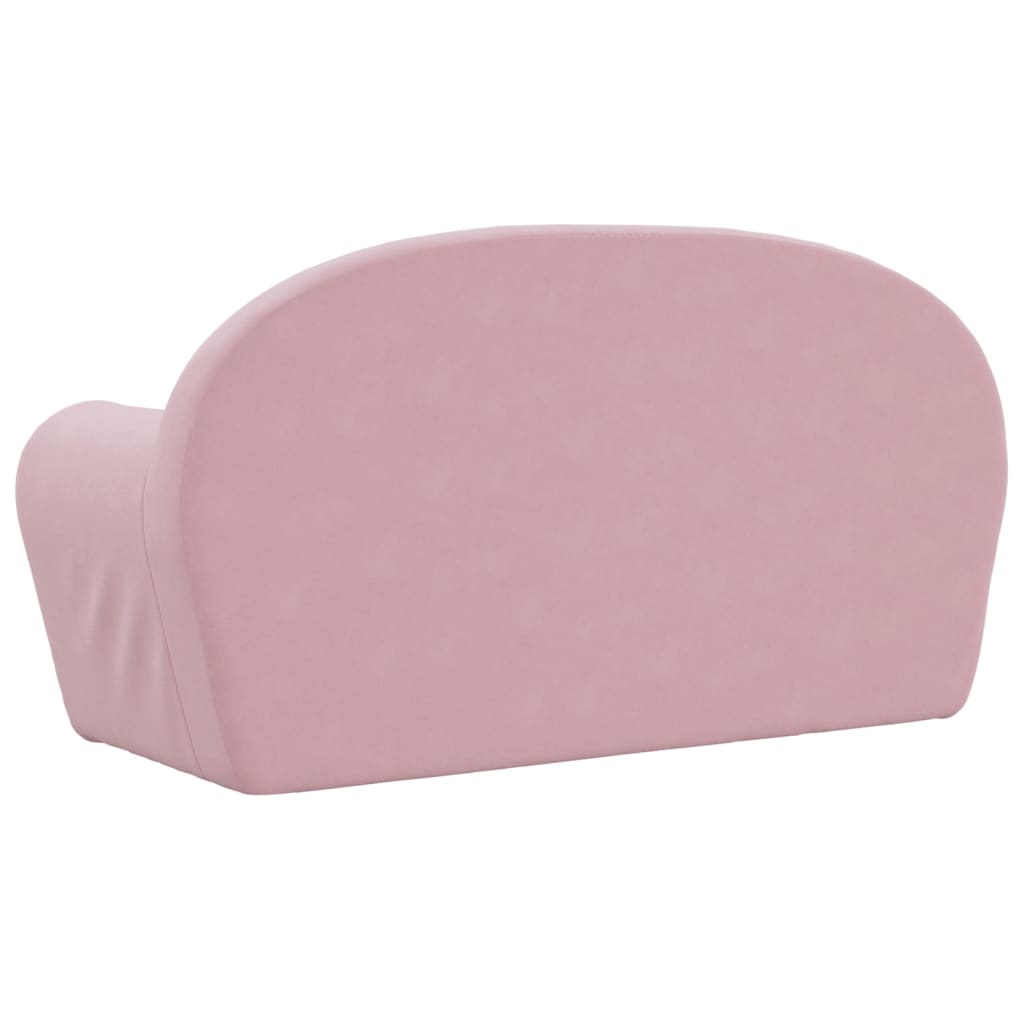 Kinderbank 2-zits zacht pluche roze is nu te koop bij PeponiXL, paradijselijk wonen!