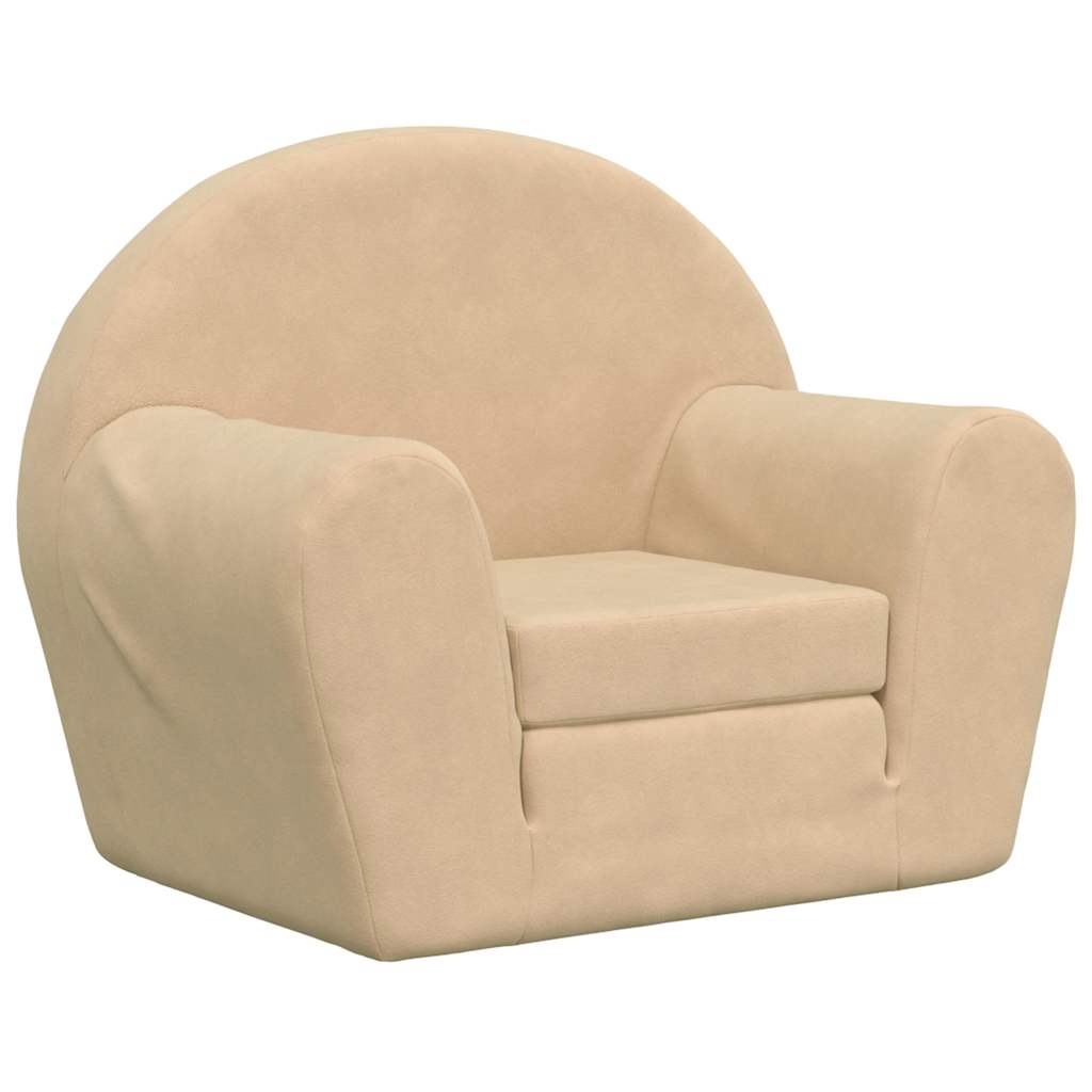 Kinderslaapbank zacht pluche crèmekleurig is nu te koop bij PeponiXL, paradijselijk wonen!