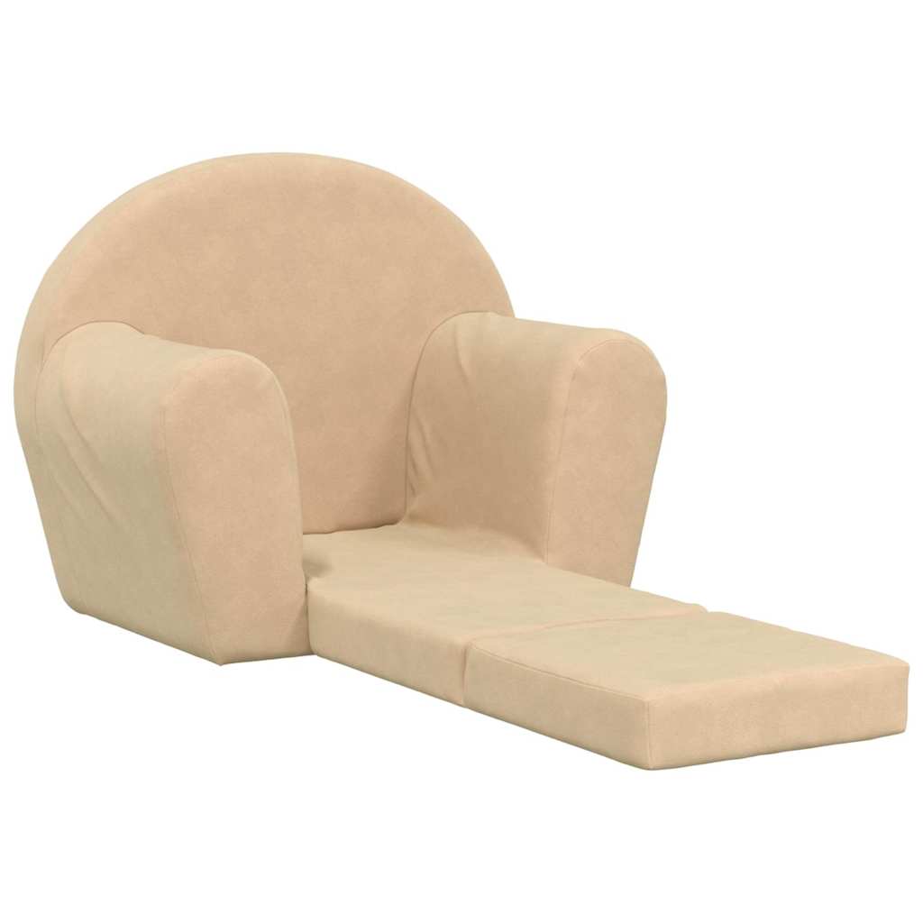 Kinderslaapbank zacht pluche crèmekleurig is nu te koop bij PeponiXL, paradijselijk wonen!