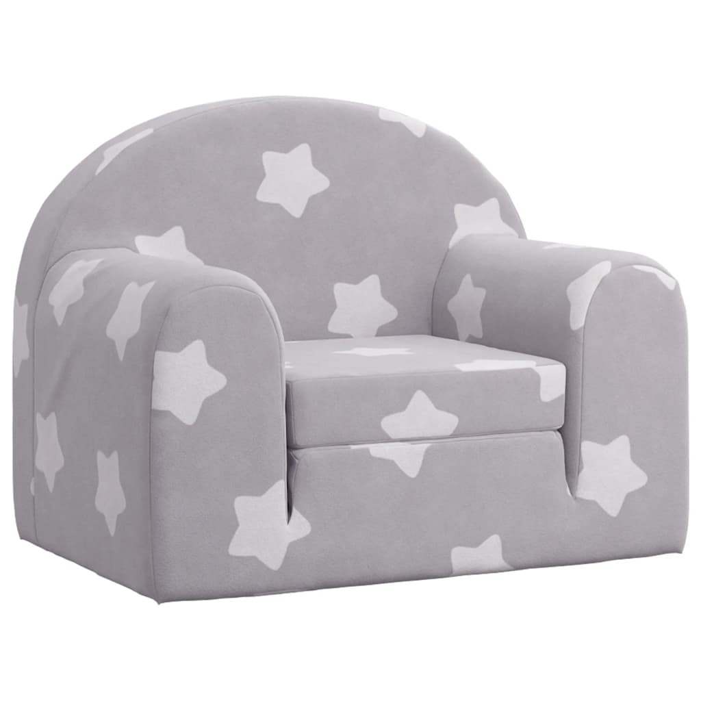 Kinderslaapbank met sterren zacht pluche lichtgrijs is nu te koop bij PeponiXL, paradijselijk wonen!