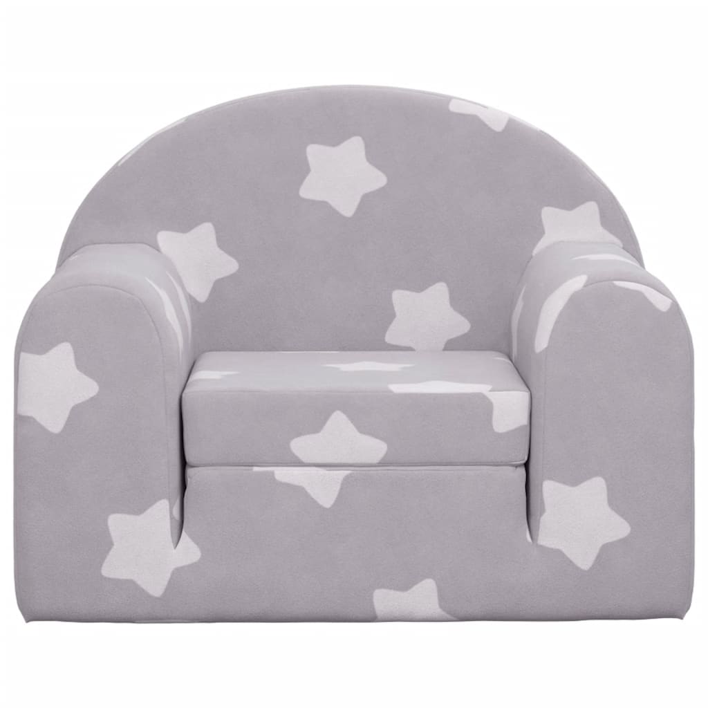Kinderslaapbank met sterren zacht pluche lichtgrijs is nu te koop bij PeponiXL, paradijselijk wonen!