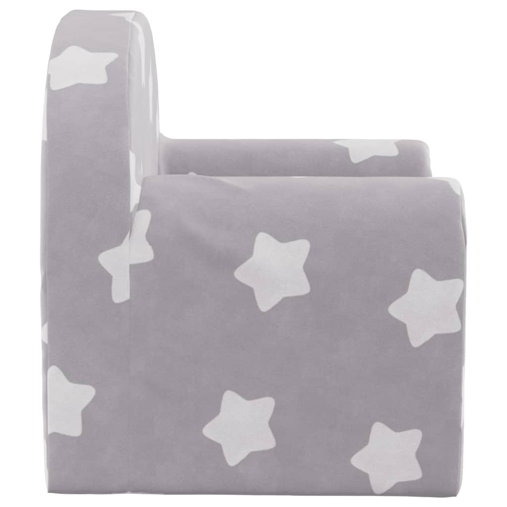 Kinderslaapbank met sterren zacht pluche lichtgrijs is nu te koop bij PeponiXL, paradijselijk wonen!