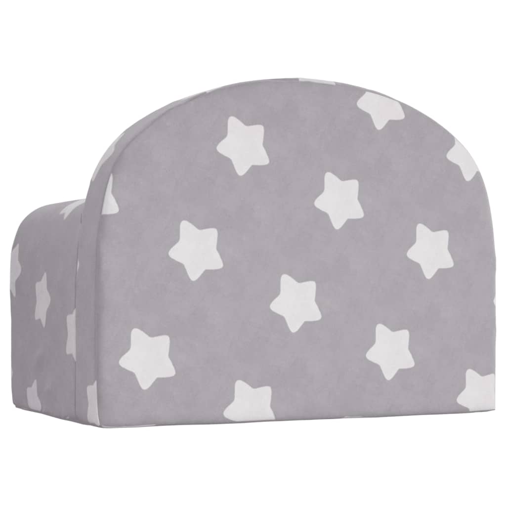 Kinderslaapbank met sterren zacht pluche lichtgrijs is nu te koop bij PeponiXL, paradijselijk wonen!