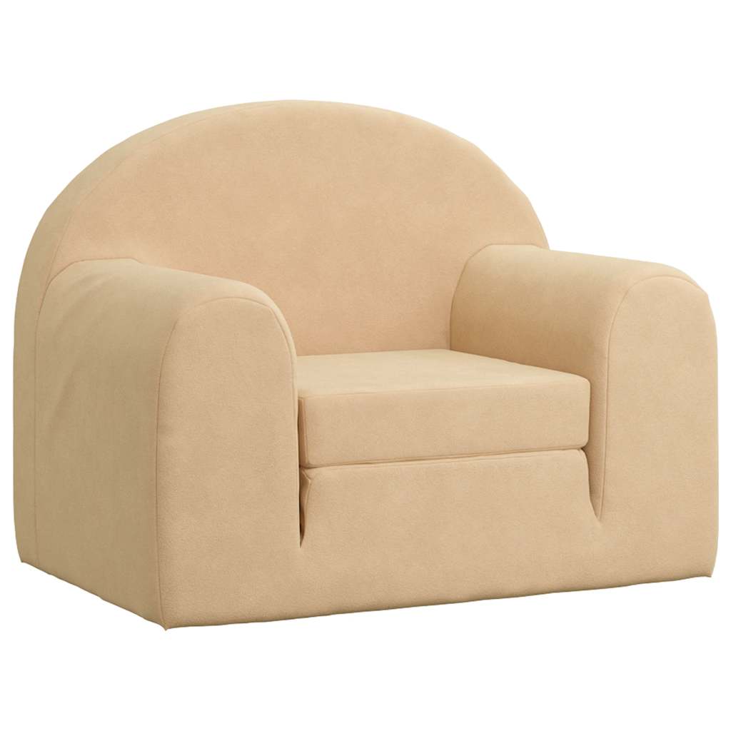 Kinderslaapbank zacht pluche crèmekleurig is nu te koop bij PeponiXL, paradijselijk wonen!