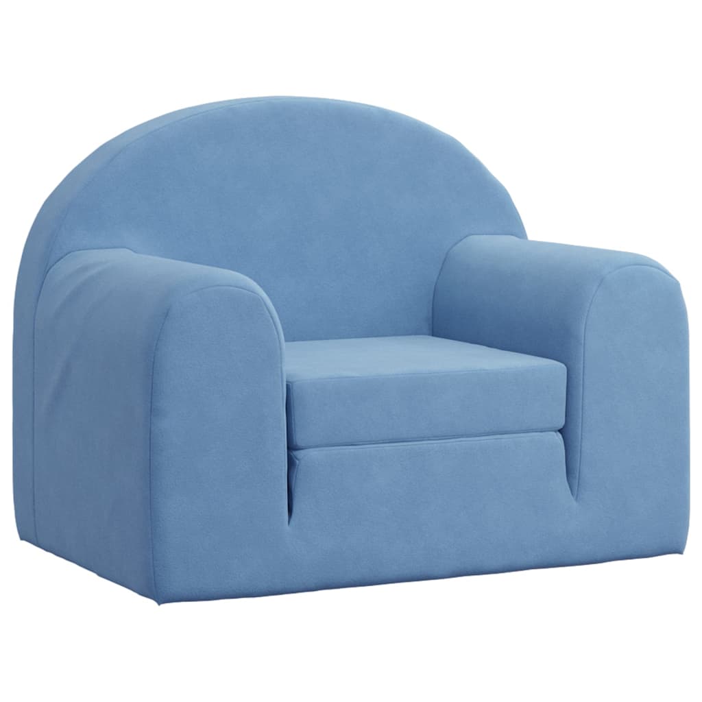 Kinderslaapbank zacht pluche blauw is nu te koop bij PeponiXL, paradijselijk wonen!