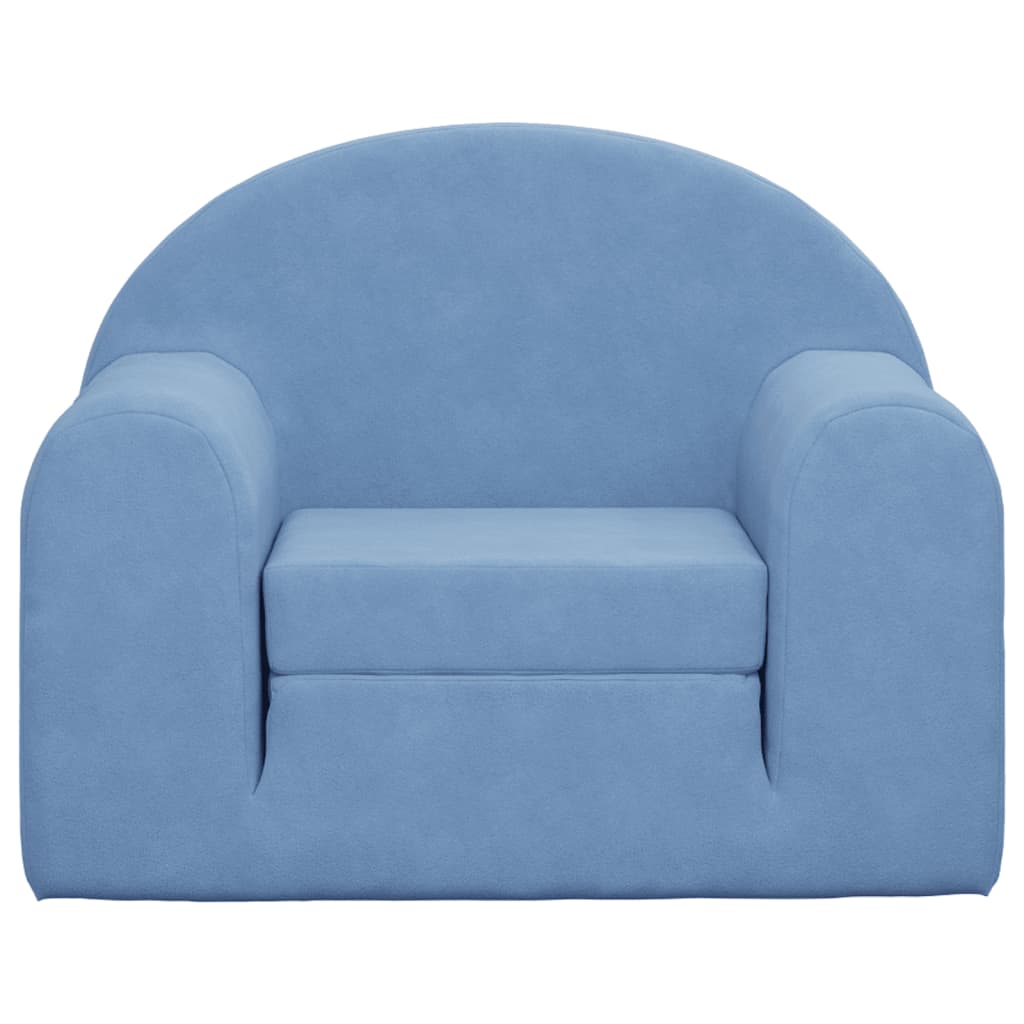 Kinderslaapbank zacht pluche blauw is nu te koop bij PeponiXL, paradijselijk wonen!