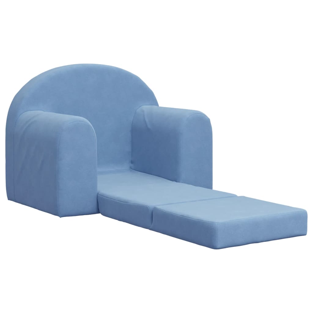 Kinderslaapbank zacht pluche blauw is nu te koop bij PeponiXL, paradijselijk wonen!