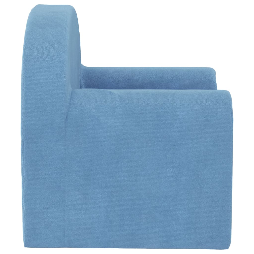 Kinderslaapbank zacht pluche blauw is nu te koop bij PeponiXL, paradijselijk wonen!