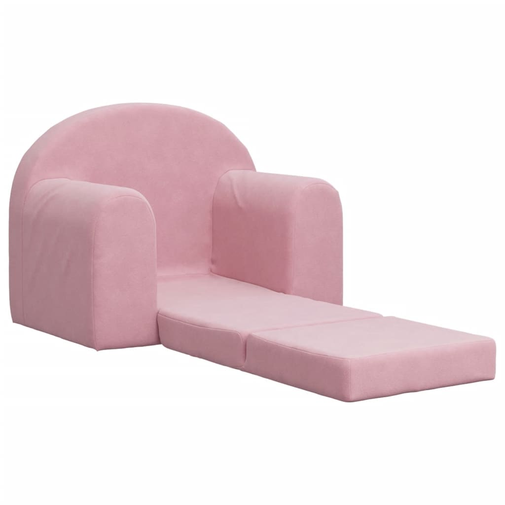 Kinderslaapbank zacht pluche roze is nu te koop bij PeponiXL, paradijselijk wonen!