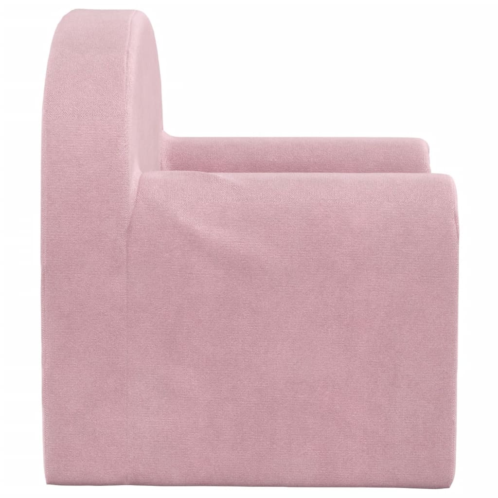 Kinderslaapbank zacht pluche roze is nu te koop bij PeponiXL, paradijselijk wonen!