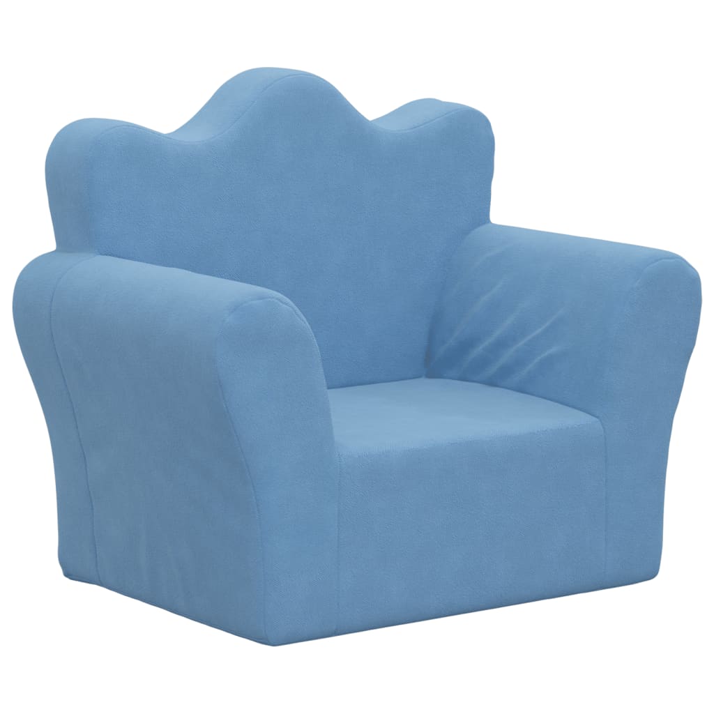 Kinderbank zacht pluche blauw is nu te koop bij PeponiXL, paradijselijk wonen!
