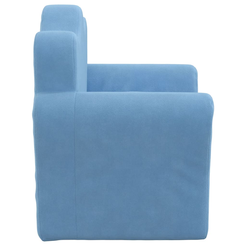 Kinderbank zacht pluche blauw is nu te koop bij PeponiXL, paradijselijk wonen!