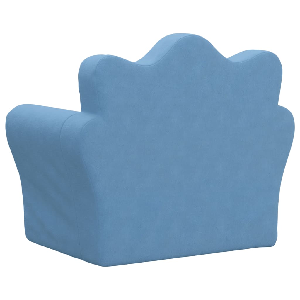 Kinderbank zacht pluche blauw is nu te koop bij PeponiXL, paradijselijk wonen!