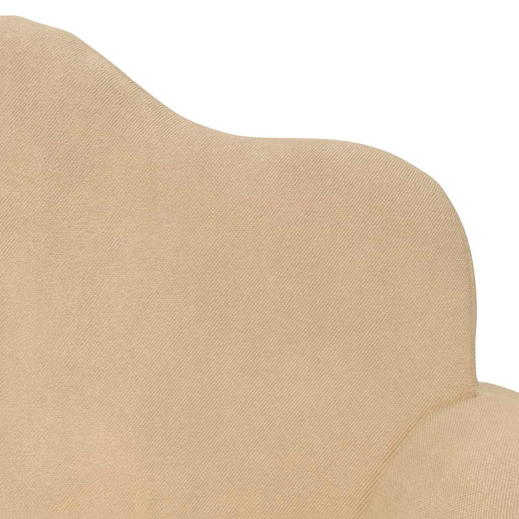Kinderbank 2-zits zacht pluche crèmekleurig is nu te koop bij PeponiXL, paradijselijk wonen!