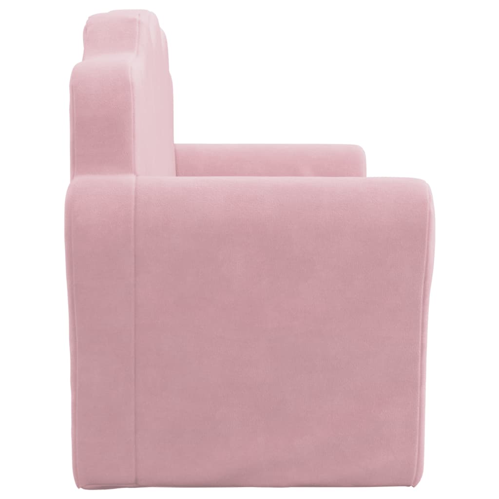 Kinderbank 2-zits roze zacht pluche is nu te koop bij PeponiXL, paradijselijk wonen!