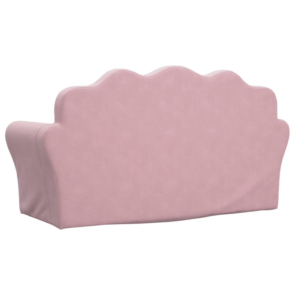 Kinderbank 2-zits roze zacht pluche is nu te koop bij PeponiXL, paradijselijk wonen!