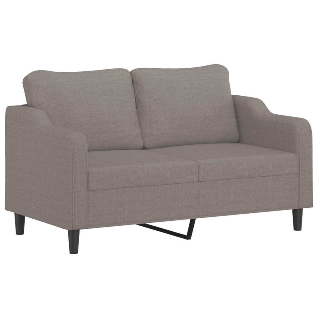 Tweezitsbank met sierkussens 140 cm stof taupe is nu te koop bij PeponiXL, paradijselijk wonen!