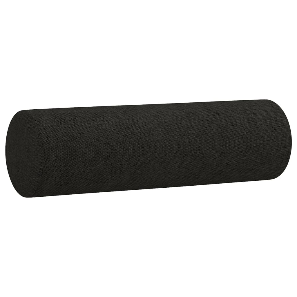 Driezitsbank met sierkussens 180 cm stof zwart is nu te koop bij PeponiXL, paradijselijk wonen!