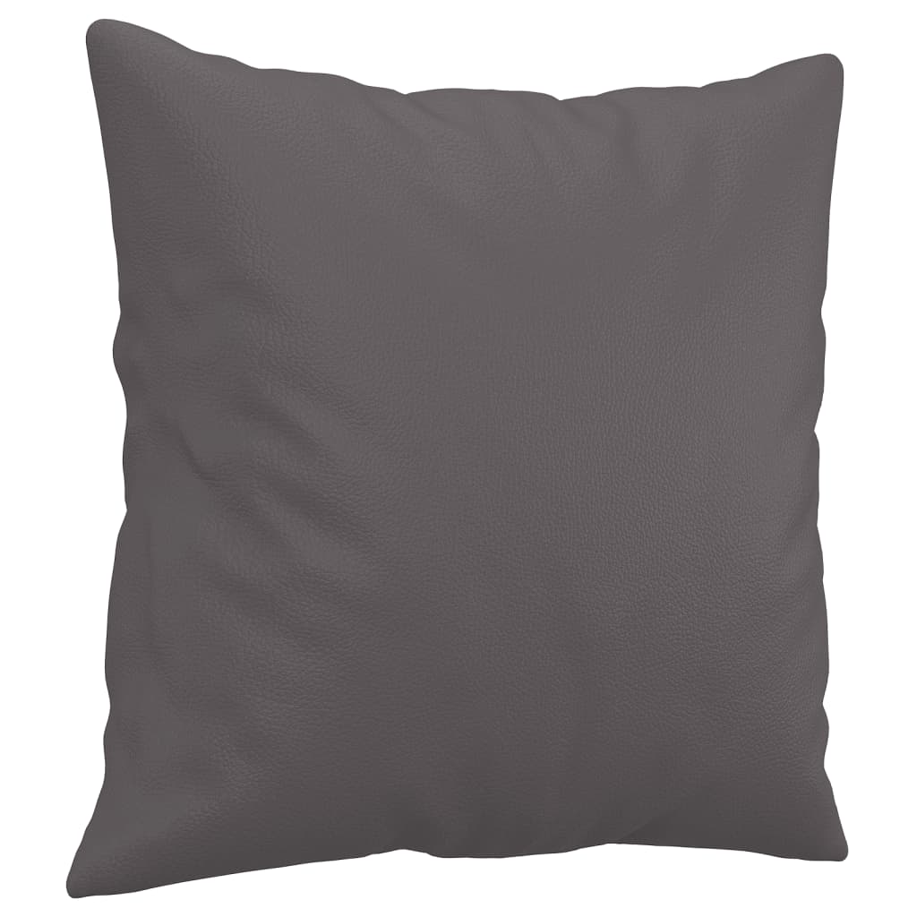 Tweezitsbank met sierkussens 120 cm kunstleer grijs is nu te koop bij PeponiXL, paradijselijk wonen!