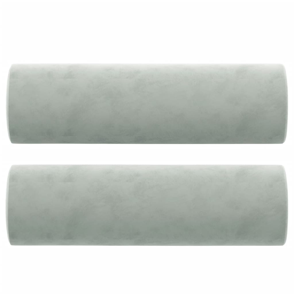Tweezitsbank met sierkussens 120 cm fluweel lichtgrijs is nu te koop bij PeponiXL, paradijselijk wonen!