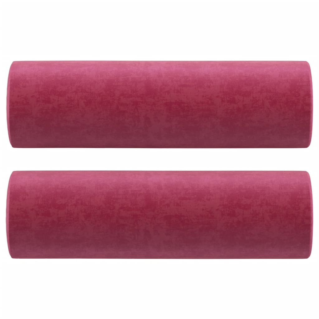 Tweezitsbank met sierkussens 120 cm fluweel wijnrood is nu te koop bij PeponiXL, paradijselijk wonen!